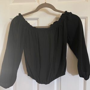 Brandy Melville Black off the shoulder top. One size  never worn